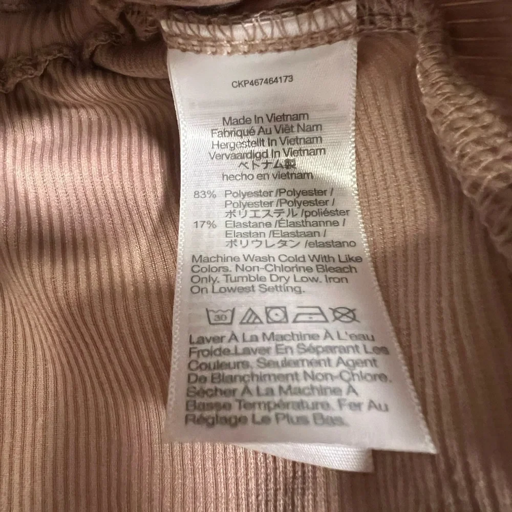 Madewell Corduroy Tie-Front Faux-Wrap Top Sz XS in Warm Sandstone - Picture 6 of 7